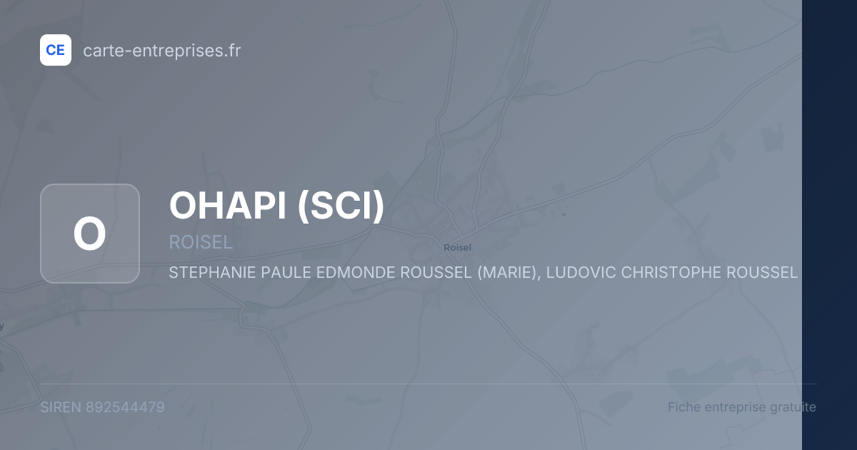 OHAPI (SCI) — 892544479 — fiche entreprise