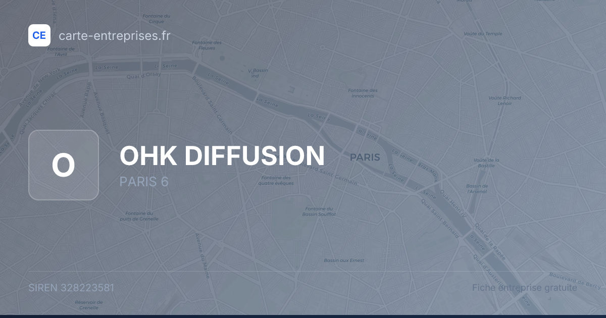 OHK DIFFUSION — 328223581 — fiche entreprise