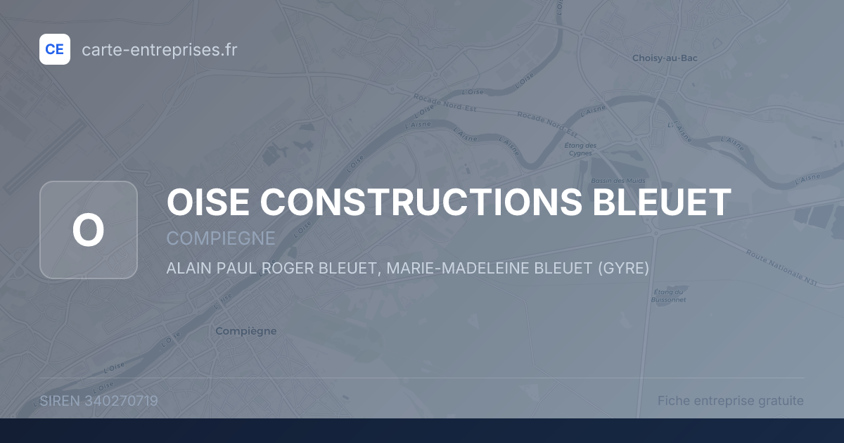 OISE CONSTRUCTIONS BLEUET — 340270719 — fiche entreprise