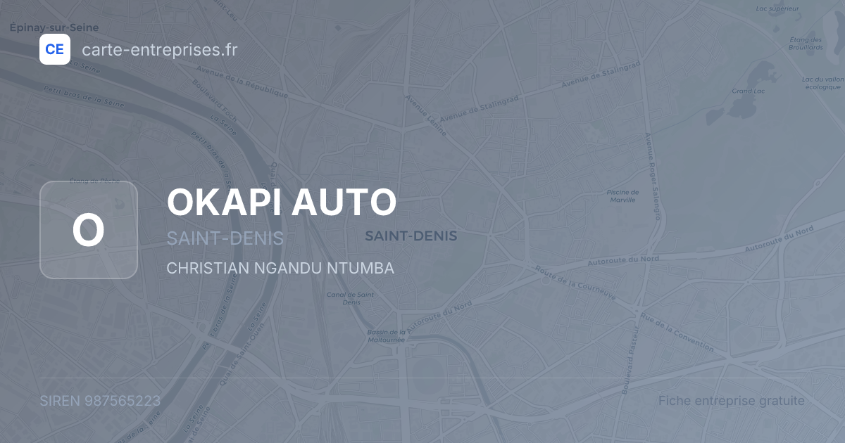 OKAPI AUTO — 987565223 — fiche entreprise