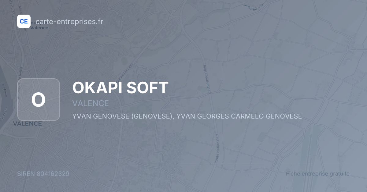 OKAPI SOFT — 804162329 — fiche entreprise