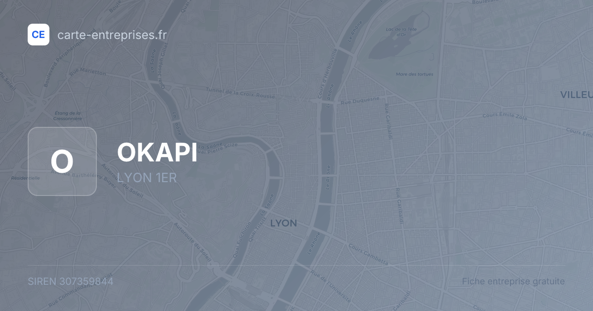 OKAPI — 307359844 — fiche entreprise