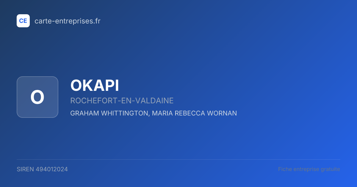OKAPI — 494012024 — fiche entreprise