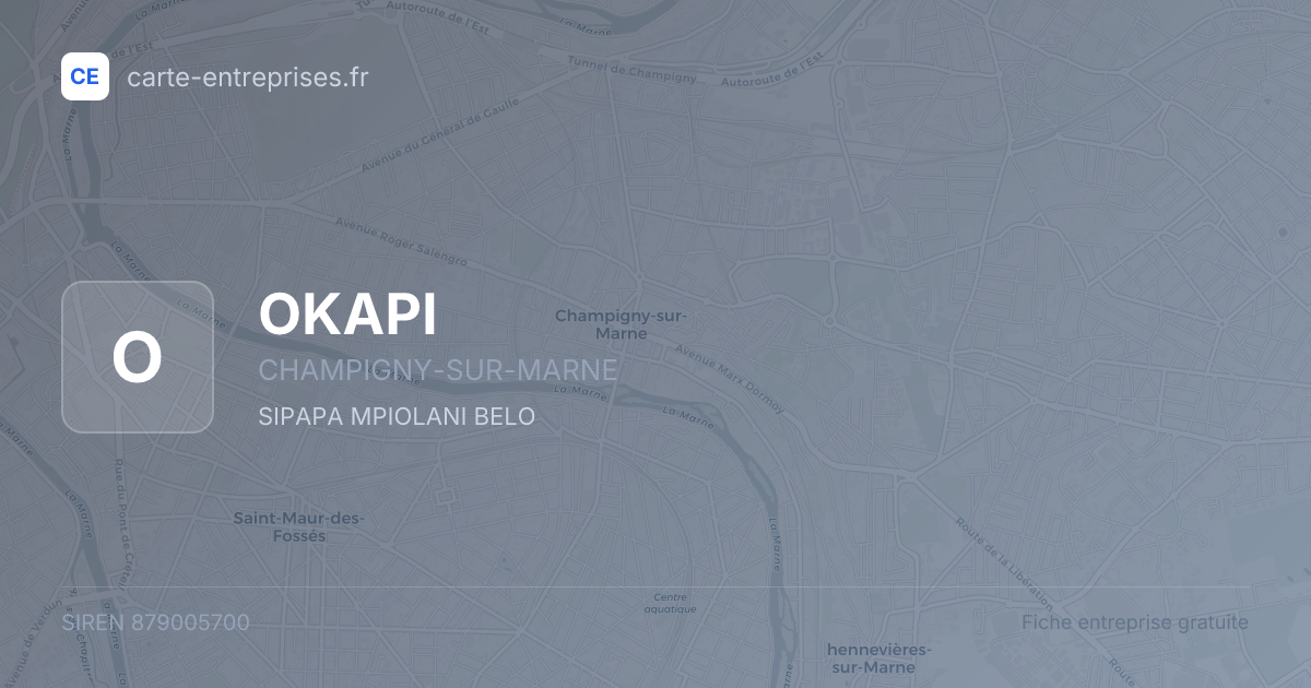 OKAPI — 879005700 — fiche entreprise