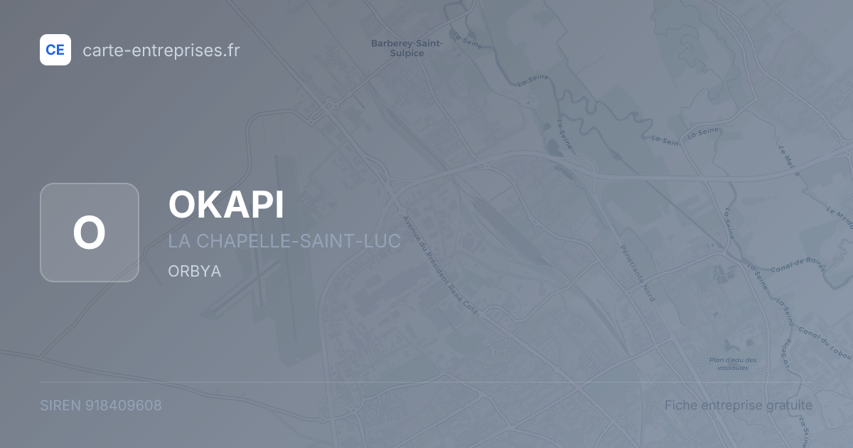 OKAPI — 918409608 — fiche entreprise