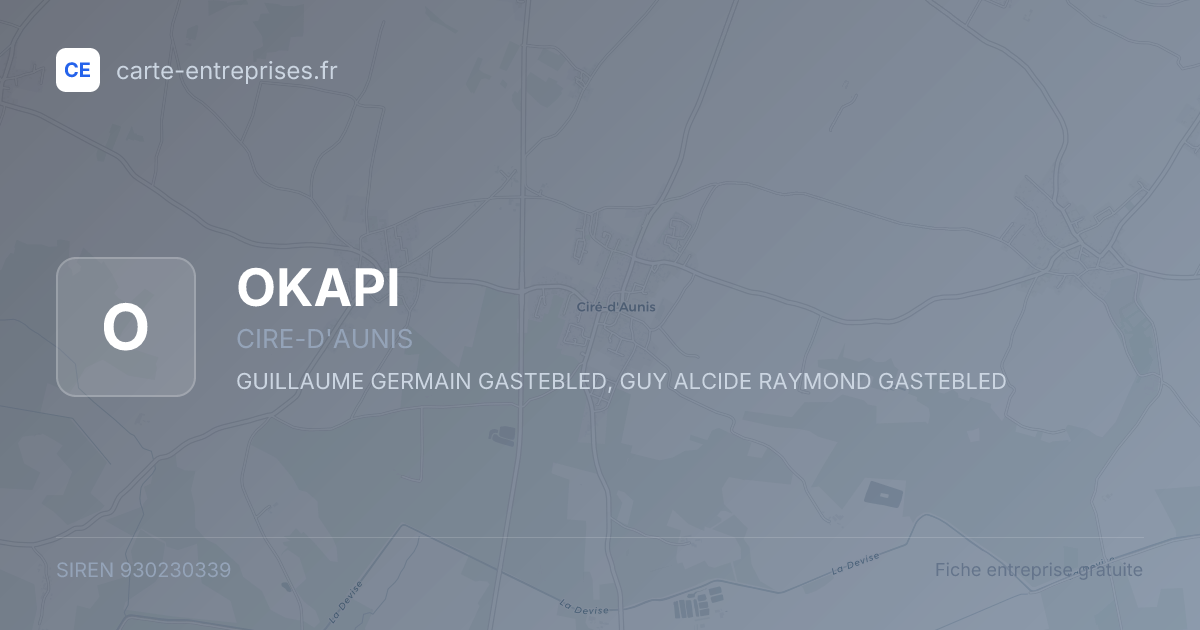 OKAPI — 930230339 — fiche entreprise