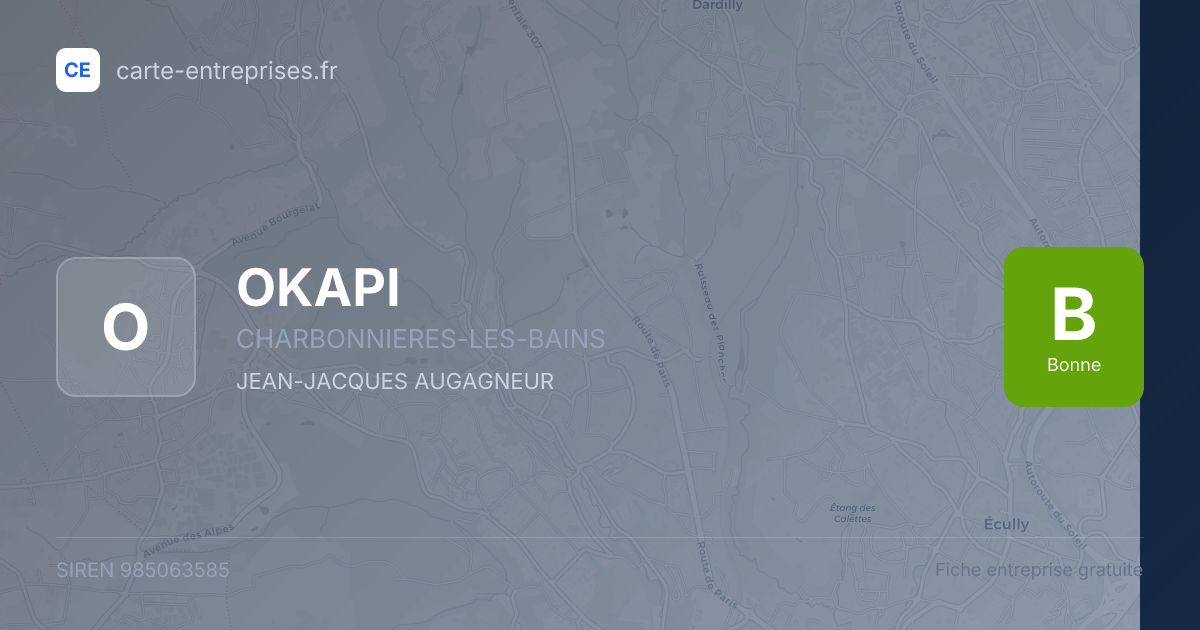 OKAPI — 985063585 — fiche entreprise