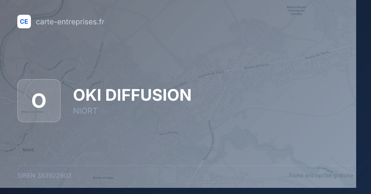 OKI DIFFUSION — 383922903 — fiche entreprise