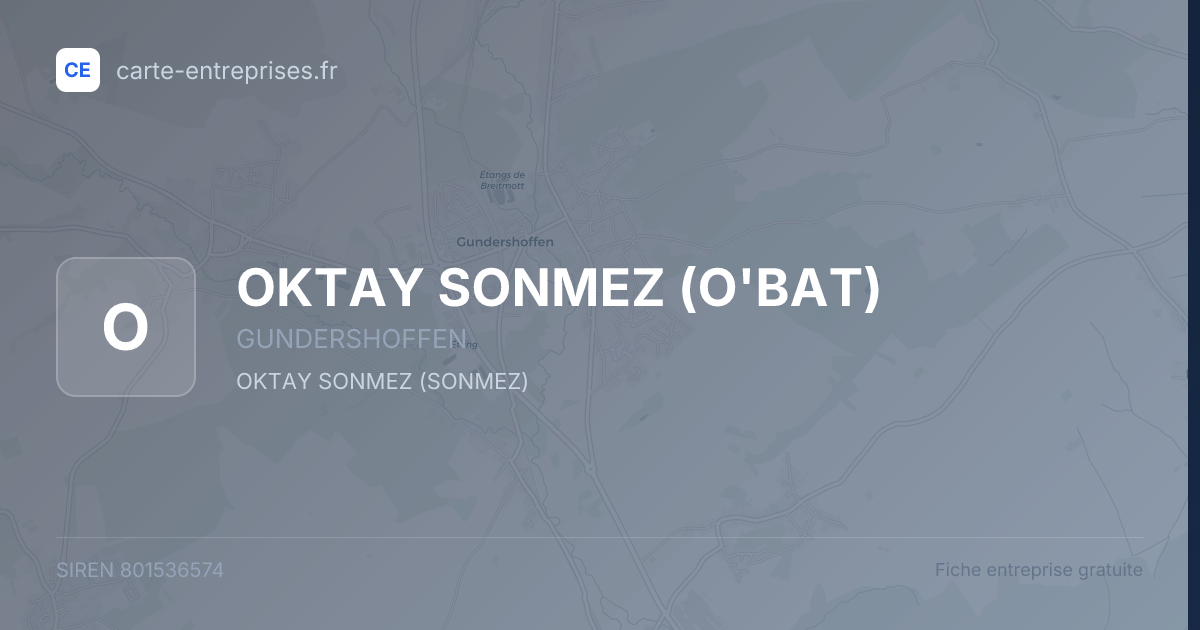 OKTAY SONMEZ (O'BAT) — 801536574 — fiche entreprise