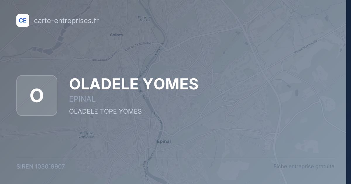 OLADELE YOMES — 103019907 — fiche entreprise