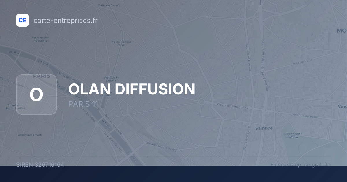 OLAN DIFFUSION — 326716164 — fiche entreprise