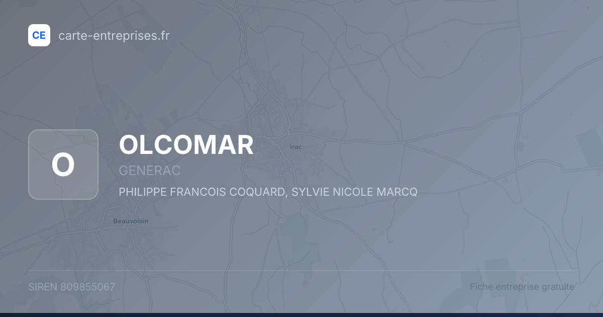 OLCOMAR — 809855067 — fiche entreprise