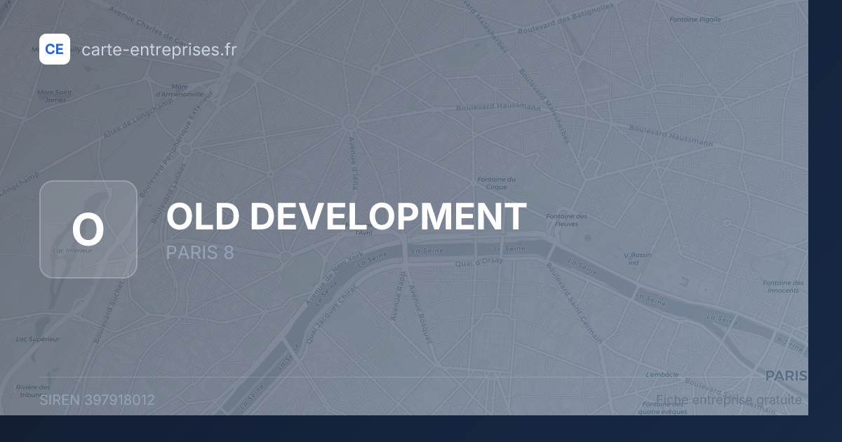 OLD DEVELOPMENT — 397918012 — fiche entreprise