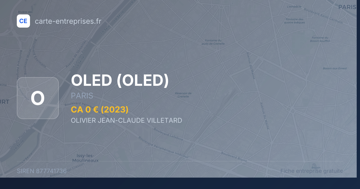 OLED — 877741736 — fiche entreprise