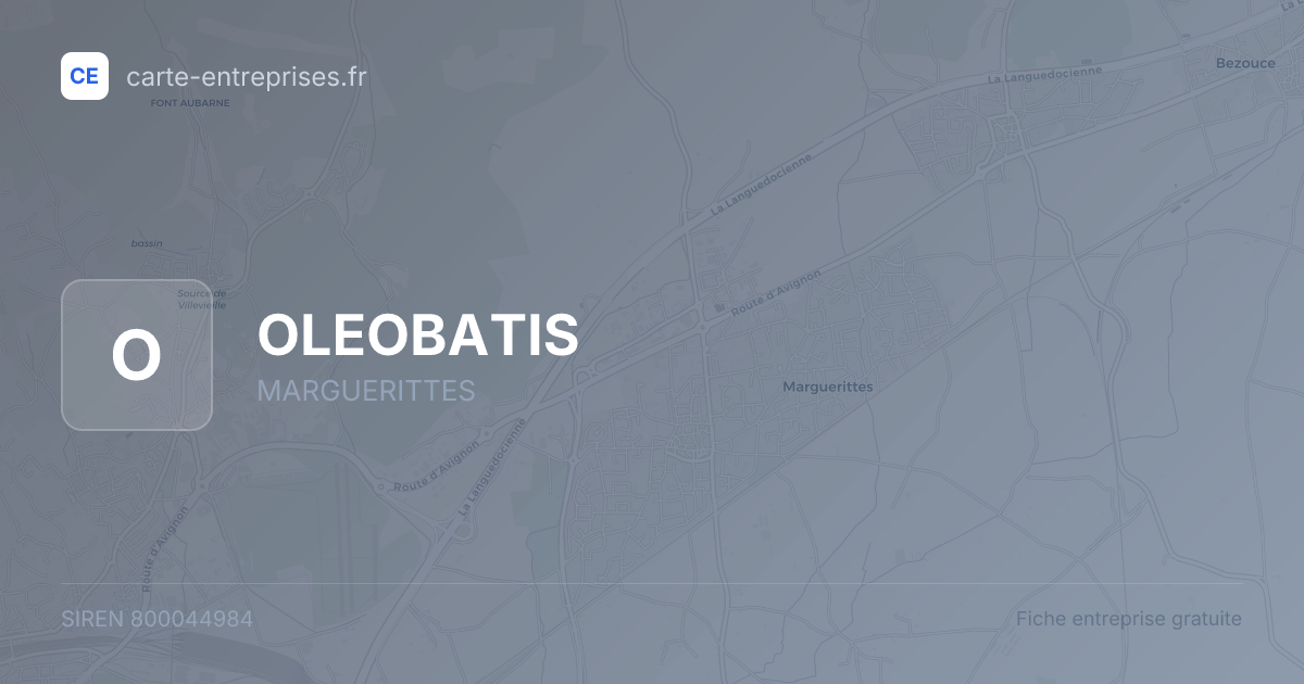OLEOBATIS — 800044984 — fiche entreprise