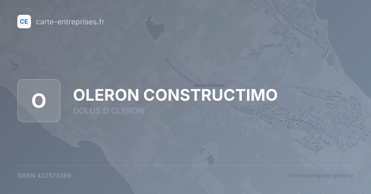 OLERON CONSTRUCTIMO — 422573469 — fiche entreprise