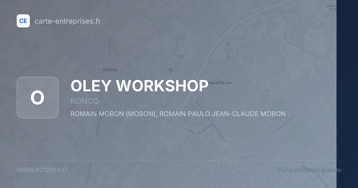 OLEY WORKSHOP — 901250407 — fiche entreprise