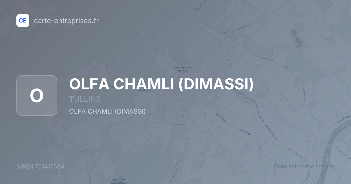 OLFA CHAMLI (DIMASSI) — 751417684 — fiche entreprise