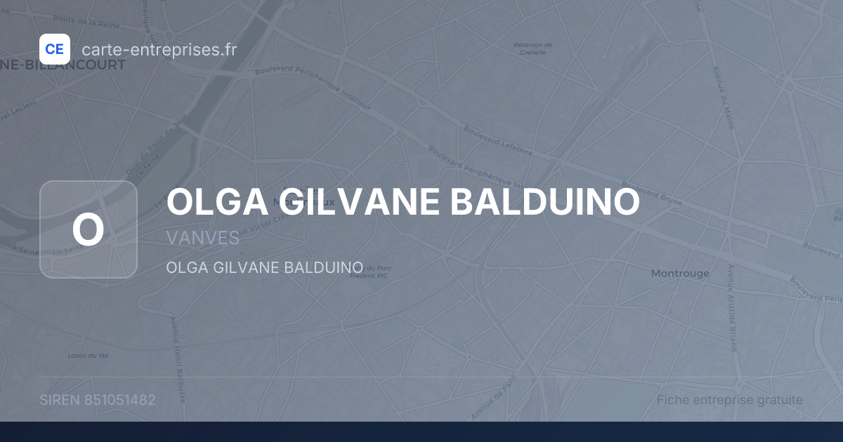 OLGA GILVANE BALDUINO — 851051482 — fiche entreprise