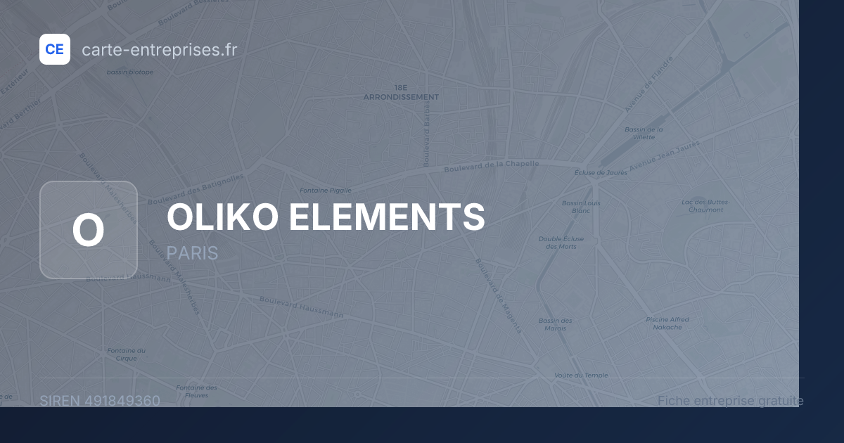 OLIKO ELEMENTS — 491849360 — fiche entreprise