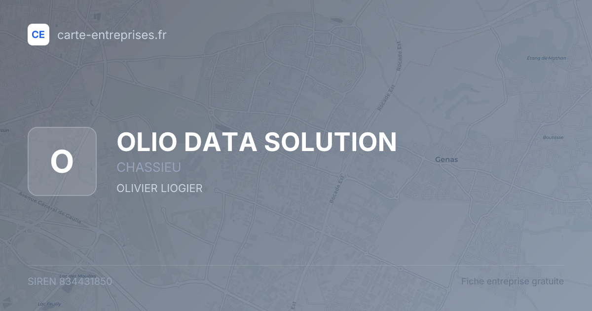 OLIO DATA SOLUTION — 834431850 — fiche entreprise
