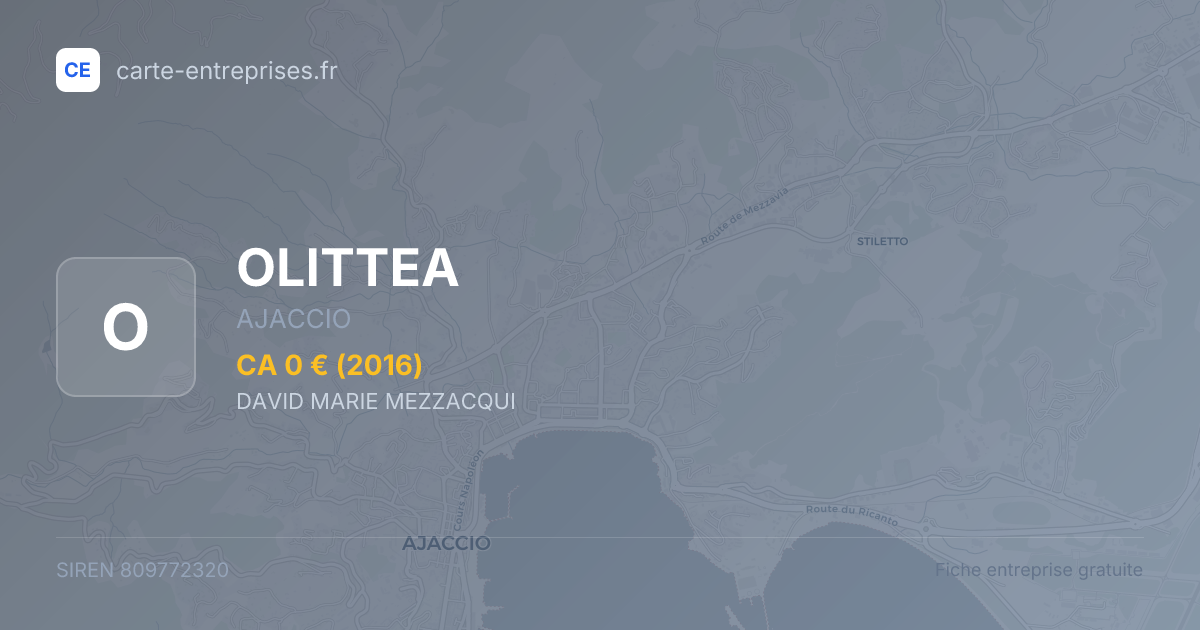 OLITTEA — 809772320 — fiche entreprise