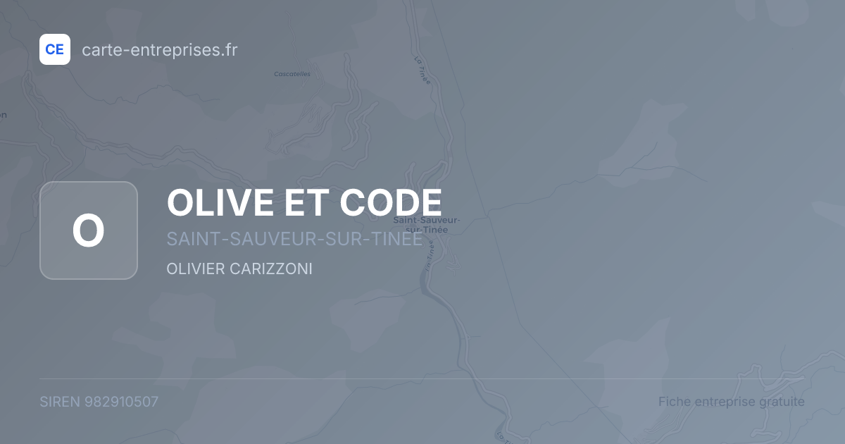 OLIVE ET CODE — 982910507 — fiche entreprise