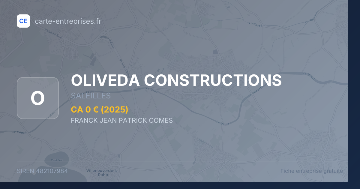 OLIVEDA CONSTRUCTIONS — 482107984 — fiche entreprise