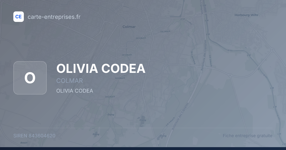 OLIVIA CODEA — 843604620 — fiche entreprise