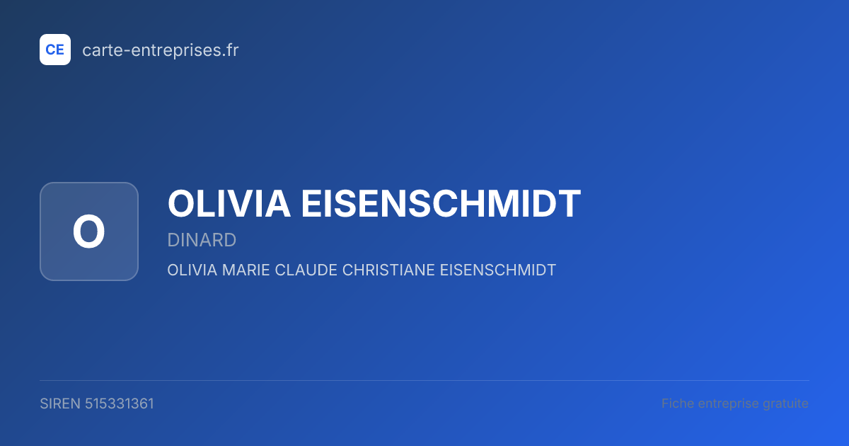 OLIVIA EISENSCHMIDT — 515331361 — fiche entreprise
