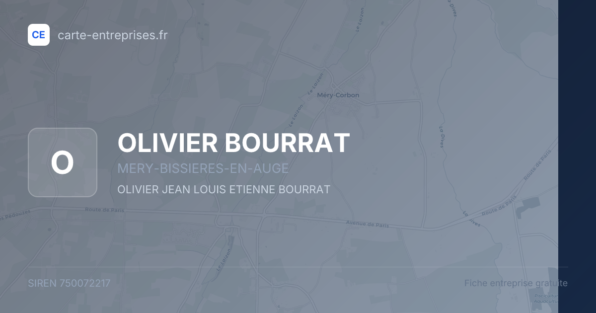 OLIVIER BOURRAT — 750072217 — fiche entreprise