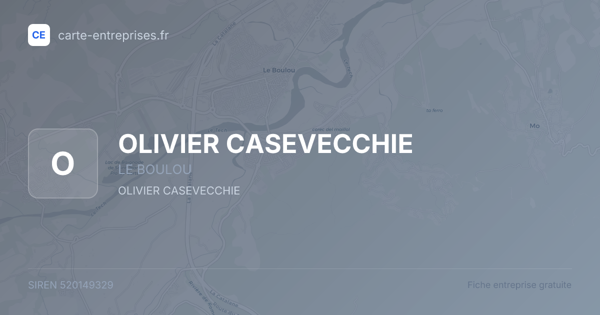 OLIVIER CASEVECCHIE — 520149329 — fiche entreprise