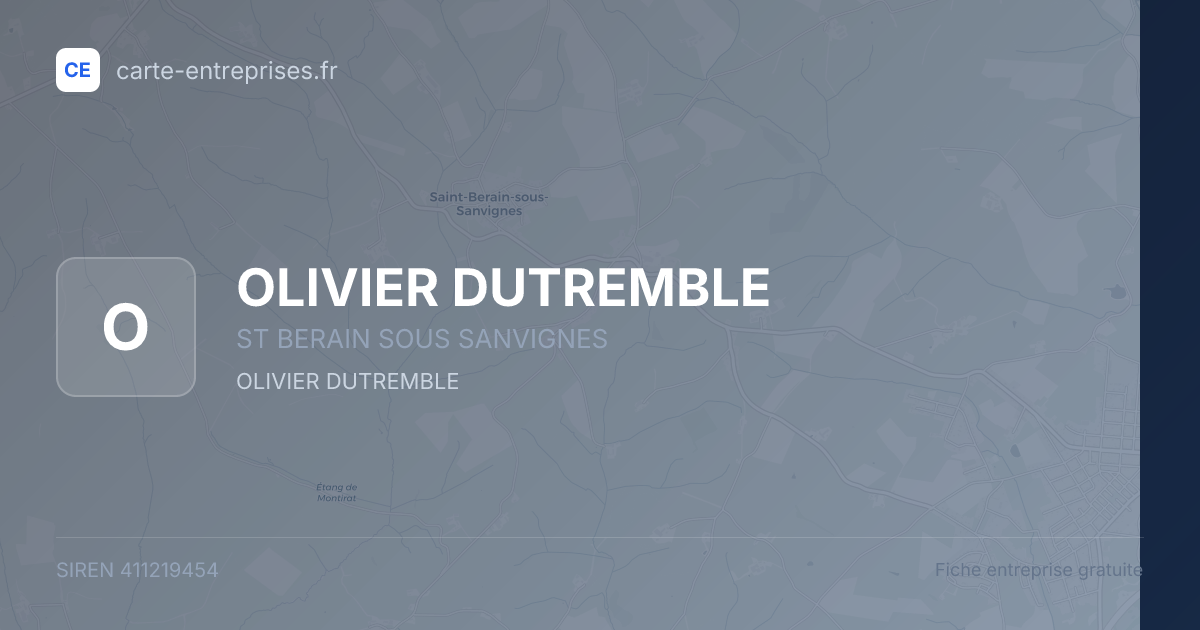 OLIVIER DUTREMBLE — 411219454 — fiche entreprise