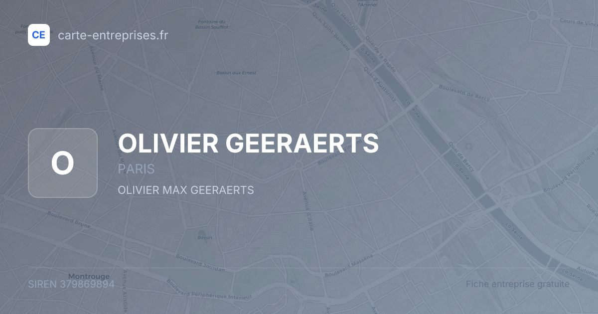 OLIVIER GEERAERTS — 379869894 — fiche entreprise