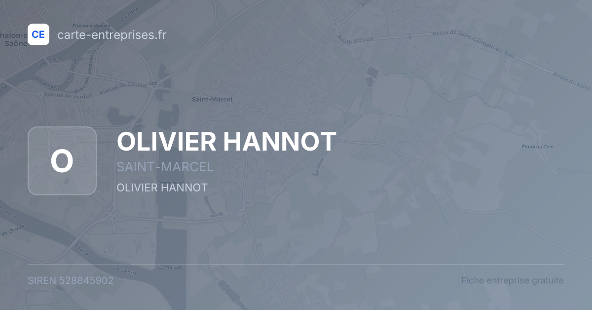 OLIVIER HANNOT — 528845902 — fiche entreprise