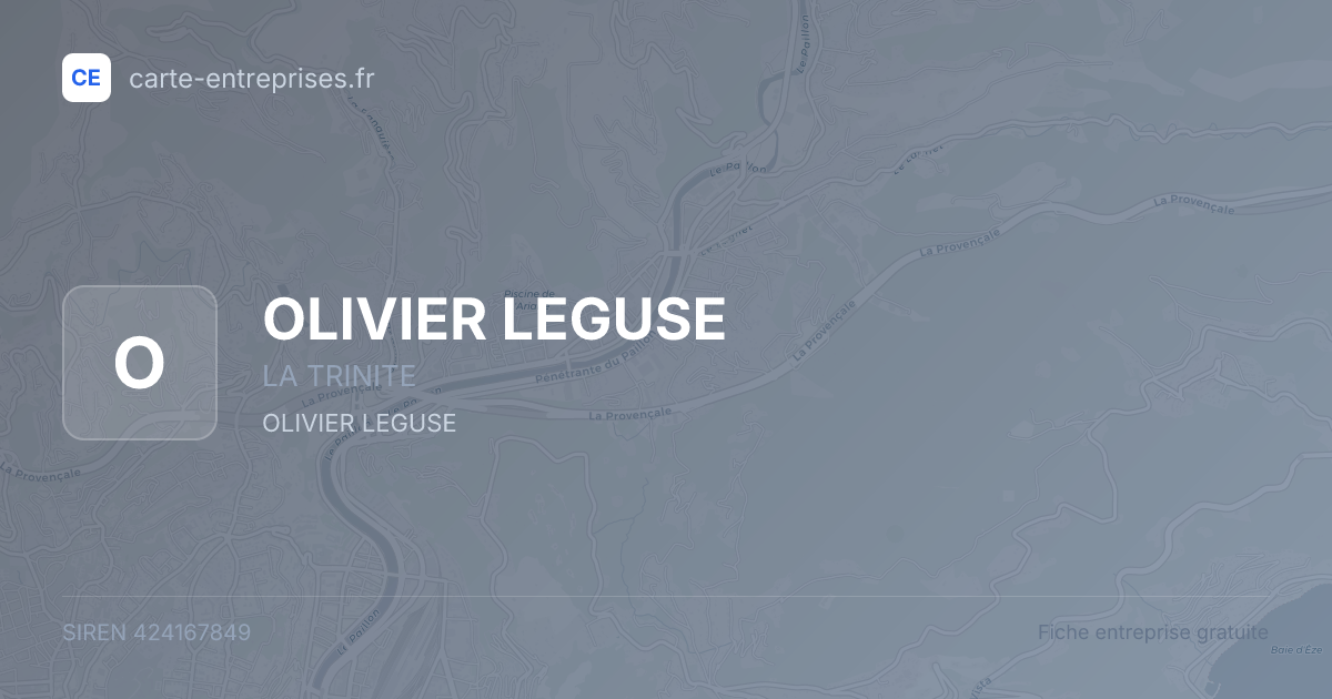 OLIVIER LEGUSE — 424167849 — fiche entreprise