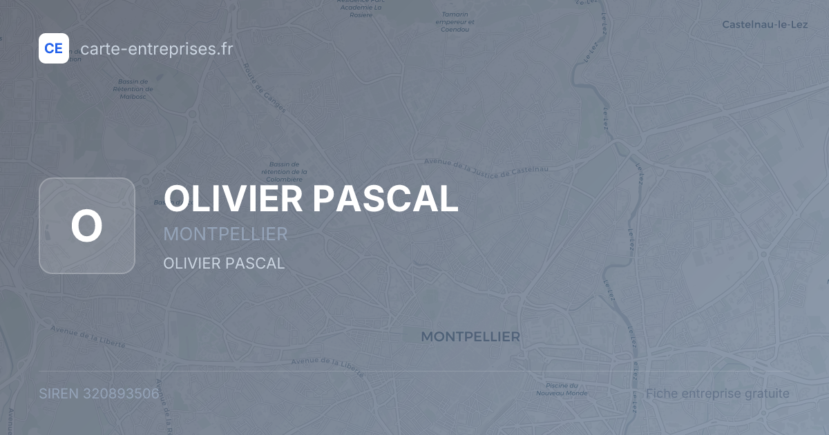 OLIVIER PASCAL — 320893506 — fiche entreprise