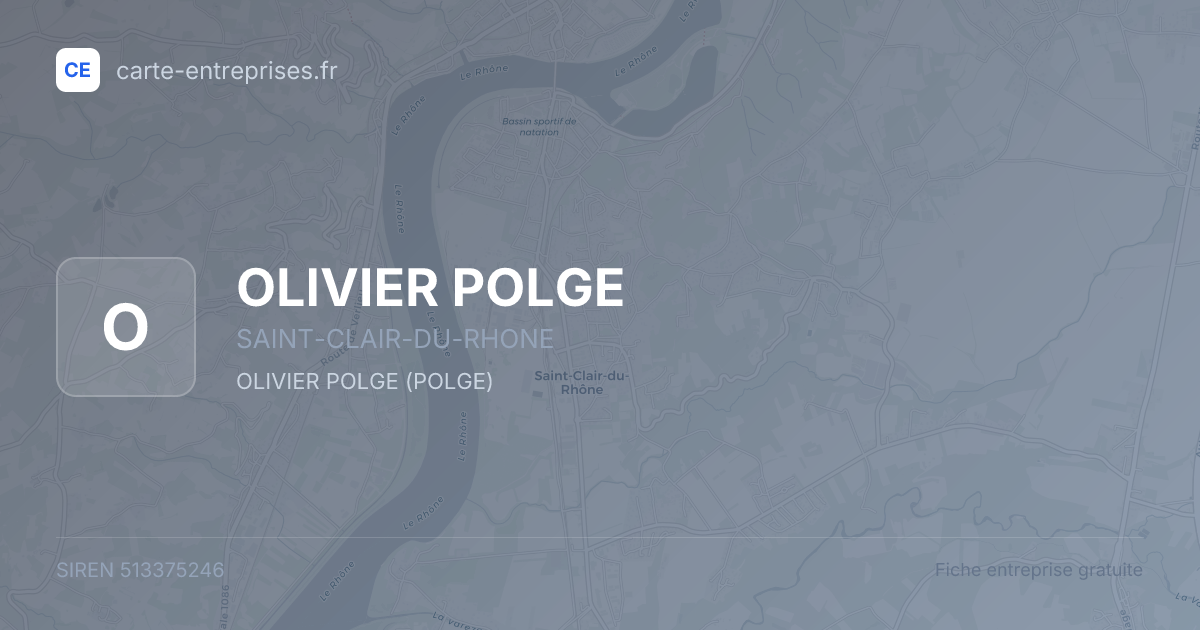 OLIVIER POLGE — 513375246 — fiche entreprise