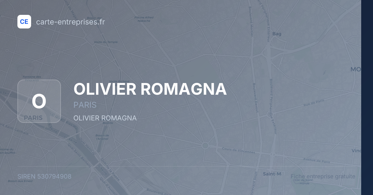 OLIVIER ROMAGNA — 530794908 — fiche entreprise