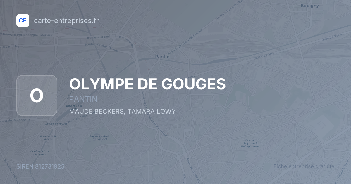 OLYMPE DE GOUGES — 812731925 — fiche entreprise