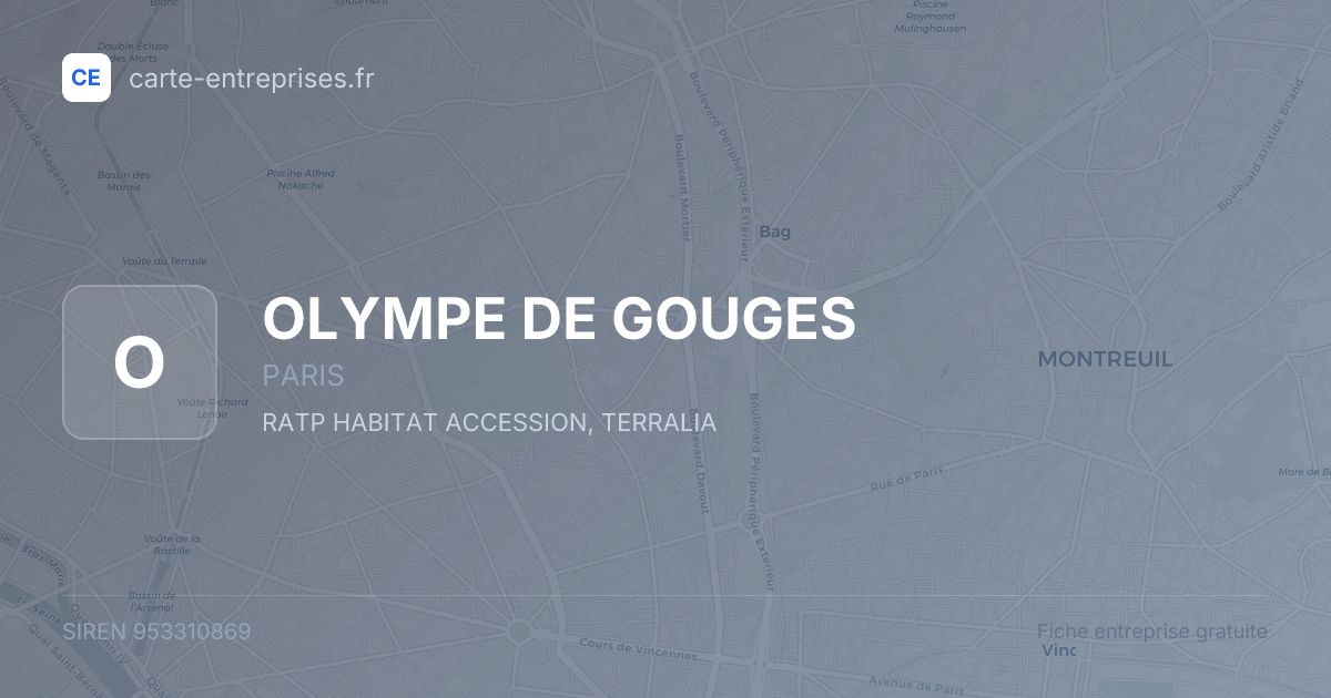 OLYMPE DE GOUGES — 953310869 — fiche entreprise