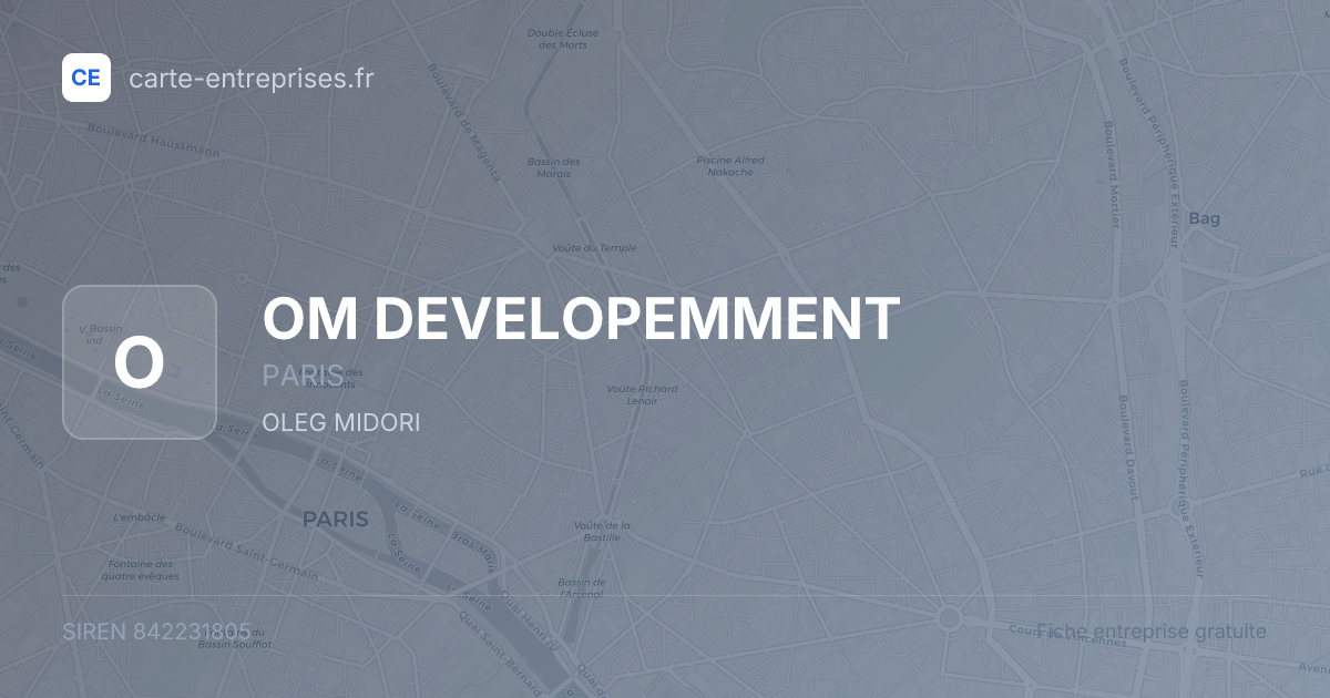 OM DEVELOPEMMENT — 842231805 — fiche entreprise