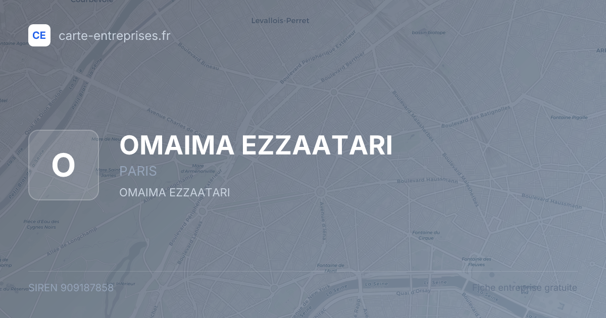 OMAIMA EZZAATARI — 909187858 — fiche entreprise