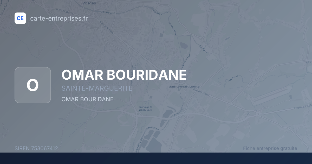 OMAR BOURIDANE — 753067412 — fiche entreprise