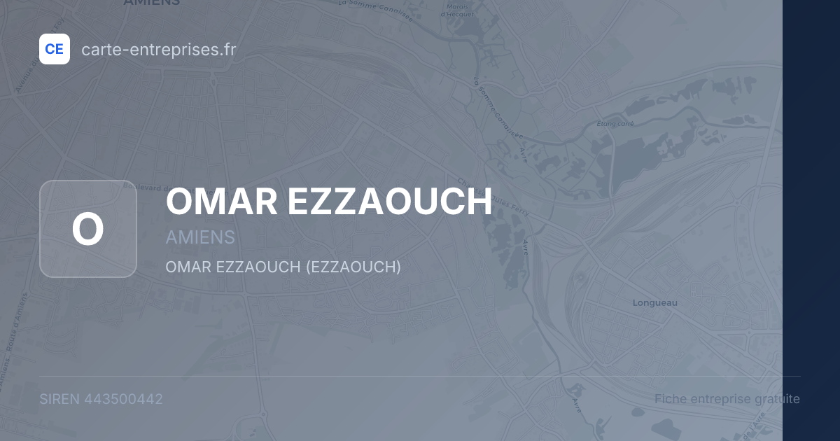 OMAR EZZAOUCH — 443500442 — fiche entreprise