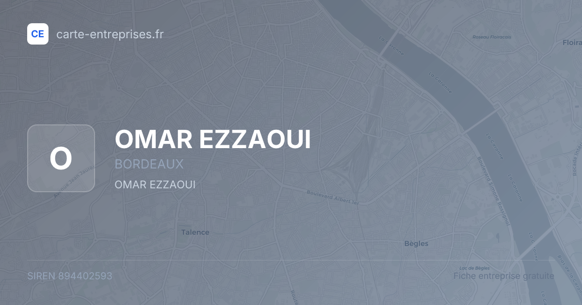 OMAR EZZAOUI — 894402593 — fiche entreprise