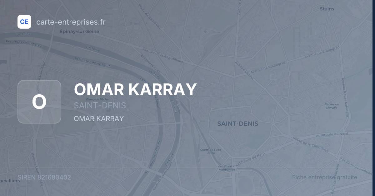 OMAR KARRAY — 821680402 — fiche entreprise