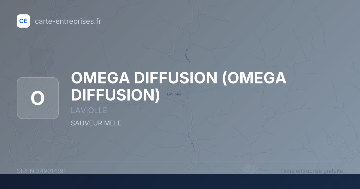 OMEGA DIFFUSION — 349014191 — fiche entreprise