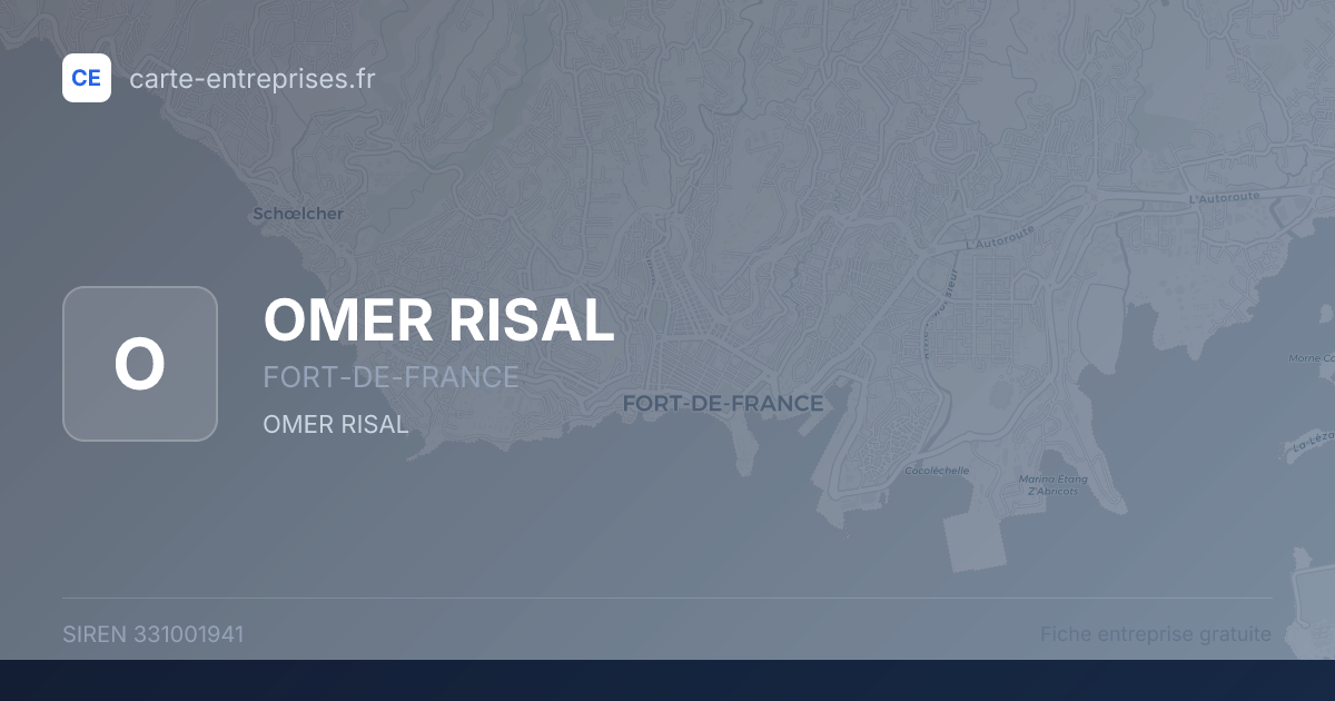 OMER RISAL — 331001941 — fiche entreprise