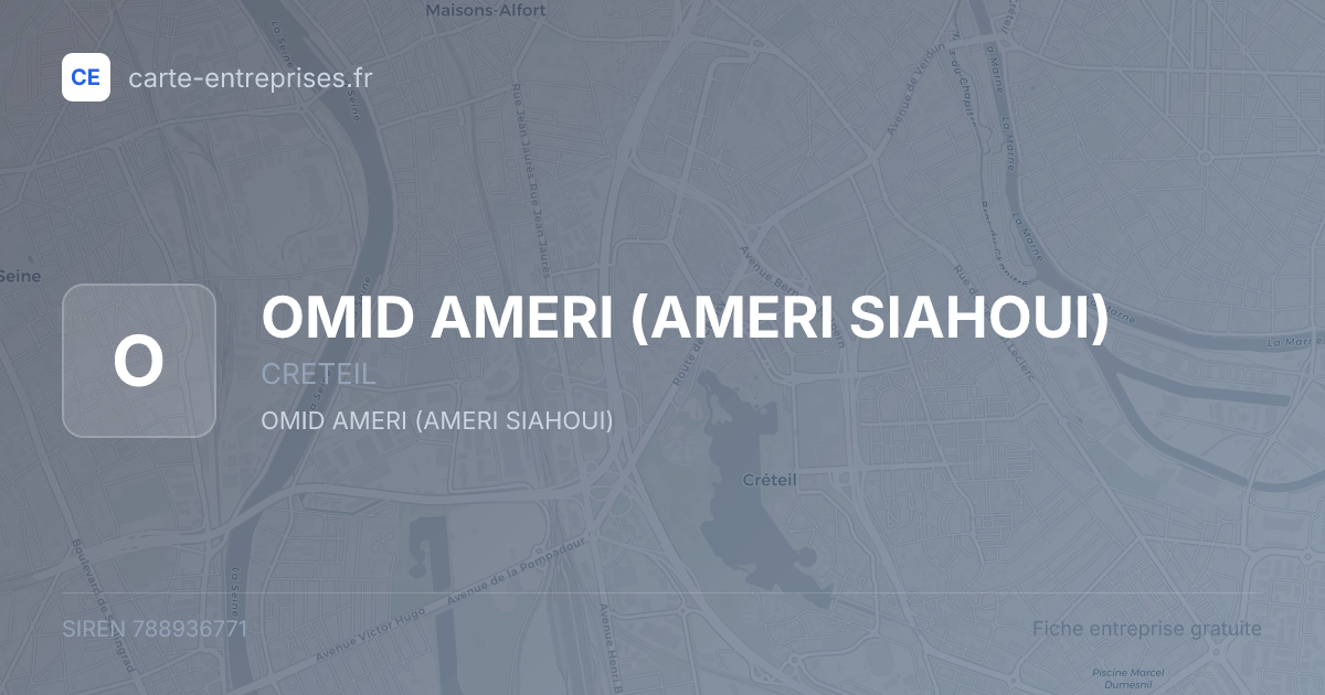OMID AMERI (AMERI SIAHOUI) — 788936771 — fiche entreprise